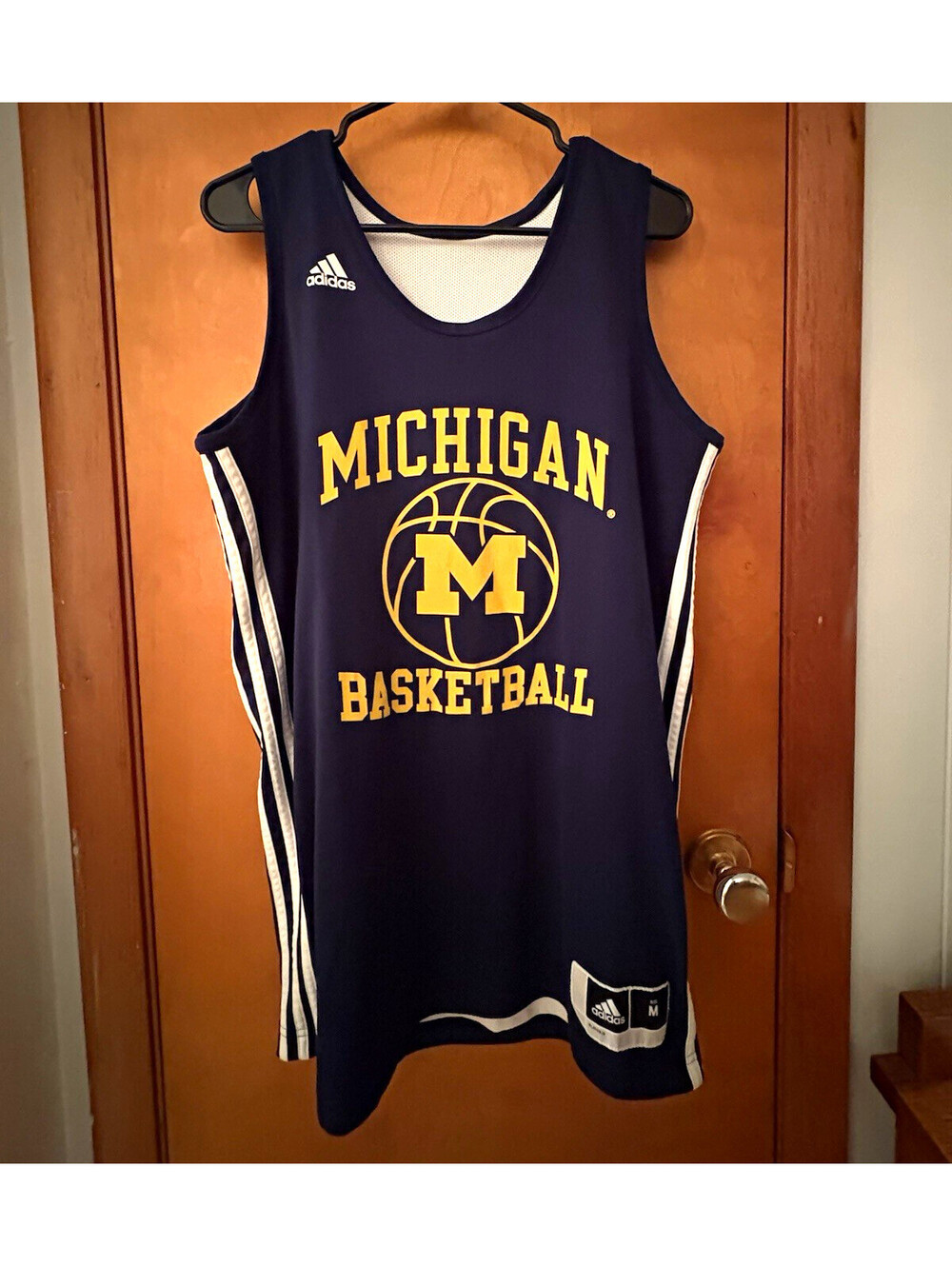 Adidas Michigan Wolverines Basketball Reversible Jersey Tank Top Men’s M